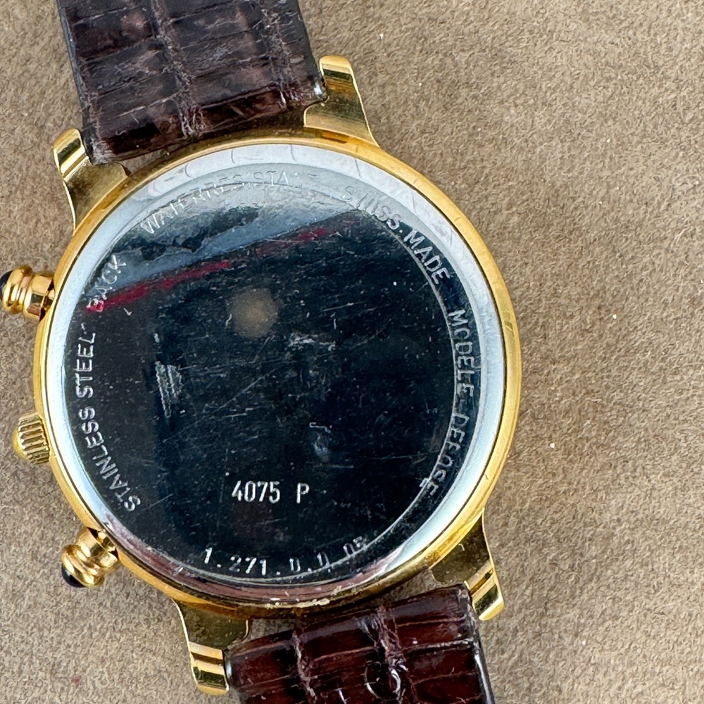 Vintage Designer Gold Coin Edge Bezel Daniel Mink Swiss Made Luxury Watch - Picture 9 of 13